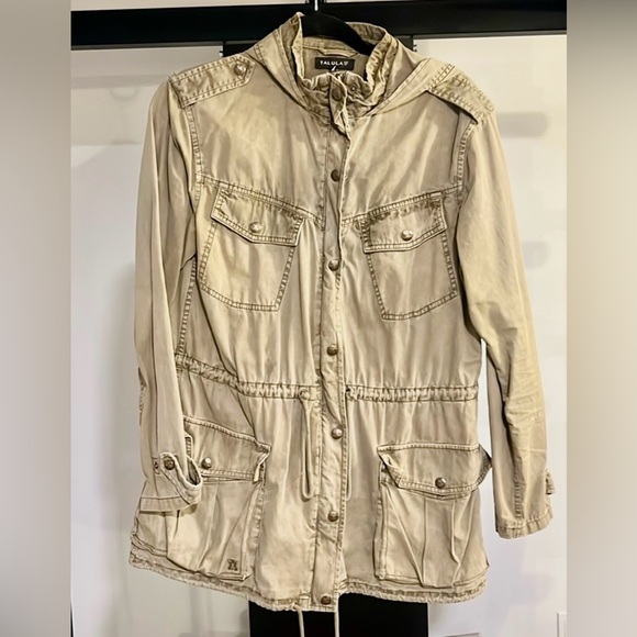 Talula Military Style Trooper Utility Hooded Spring Jacket Size Small - Picture 2 of 3